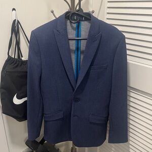 Express Navy Textured Blazer